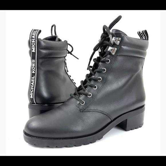 Michael Kors Halsey Lace Up Combat Moto Boot - Picture 3 of 4